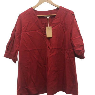 Yarra Trail Womens  Size 14 V-Neck Top Red BNWT$119
