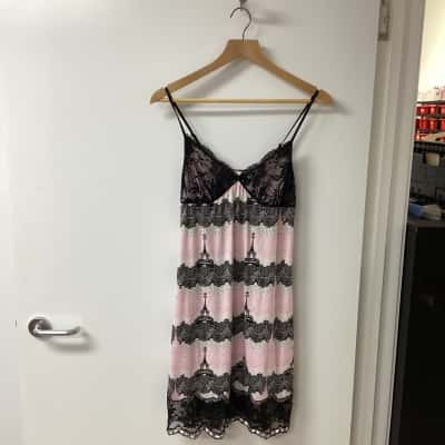 Peter Alexander Womens  Size 12 Casual Dress Grey / Pink  