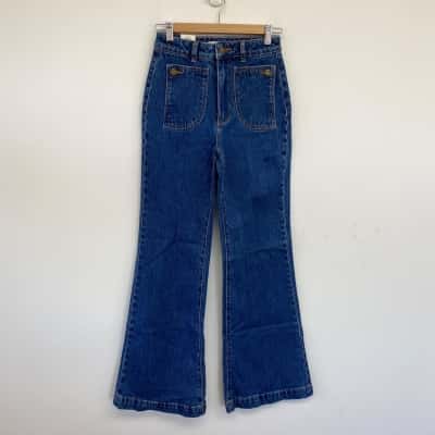 Rollas Vintage Blue Eastcoast Flare Charlotte Jeans  Size 24 