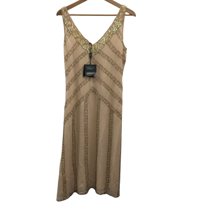 Espirit Womens  Size 10 Midi Dress Beige BNWT$249