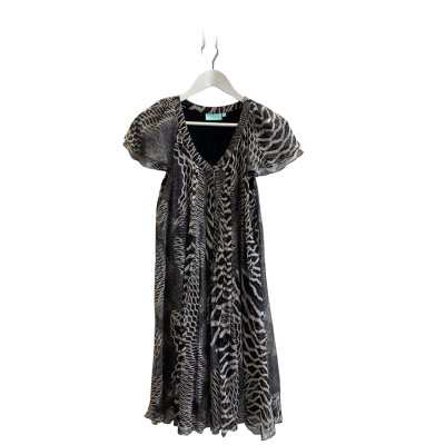 Blue Illusion Womens Size S Short Sleeve Midi Dress Pattern 