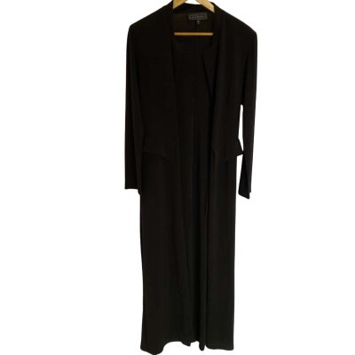  Juanita Pacheco Womens Size 36 Long-Line Open Front Cardigan Black  