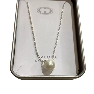  Womens Necklace Silver with Pearl