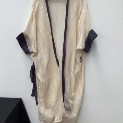 sarah jane -mesh robe - Womens  Size One Size Blue / Floral / Natural 