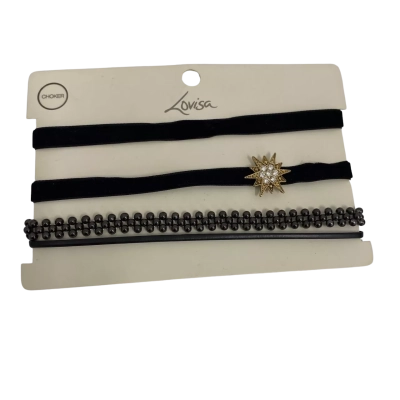 Lovisa Womens Choker Necklace Set Black RRP$26
