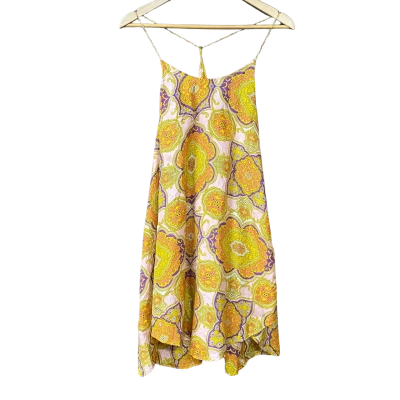 Zimmermann Womens Size 0 Pink/Purple/Yellow Silk Dress 