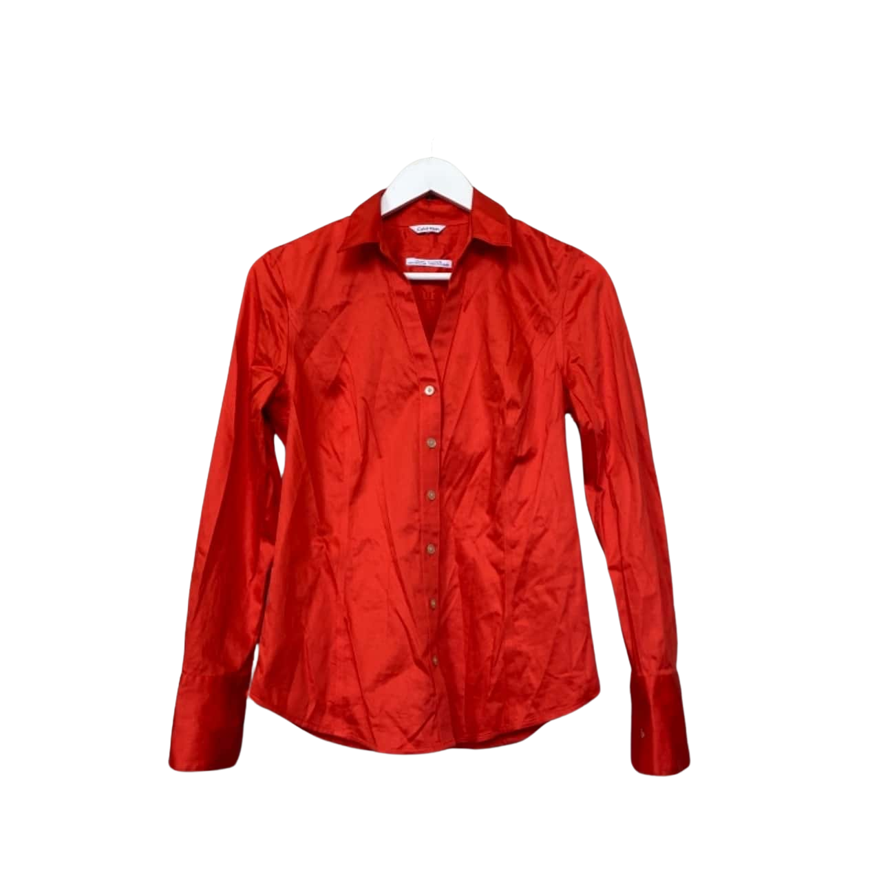 Calvin Klein Womens Shirt Size 10 Orange