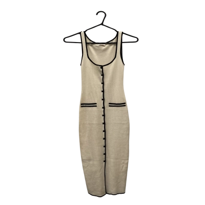 Rumor Maxi Dress Cream with Black Trim