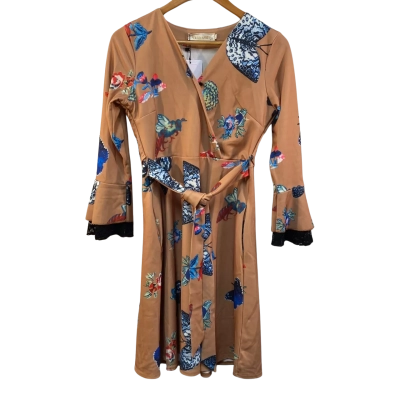  BNWT Nishang Womens Size M Long Sleeve Dress Multicoloured / Pattern 