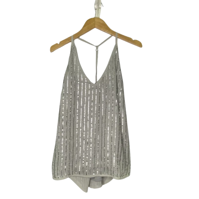 Spicy Sugar Womens  Size 10 Singlet Top Grey / Silver 