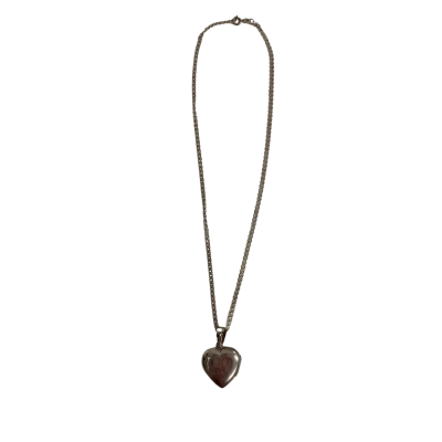 Womens 925 Sterling Silver Heart Locket Necklace