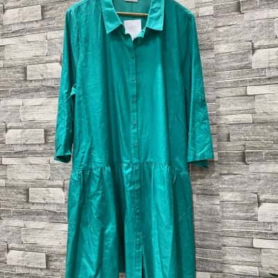 Sussan Womens  Size 20 Midi Dress Turquoise 