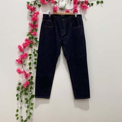 Sampson and Taylor Womens  Size XL Straight Leg Jeans Navy Blue 