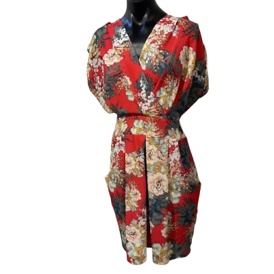 Closet London Womens  Size 14 Casual Dress Floral / Orange 