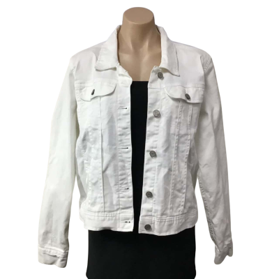 Katies Womens Size 18 White Denim Jacket