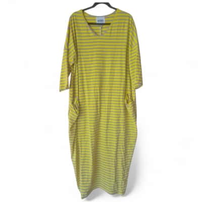  Womens  Size 16 / XL Maxi Dress Grey / Yellow 