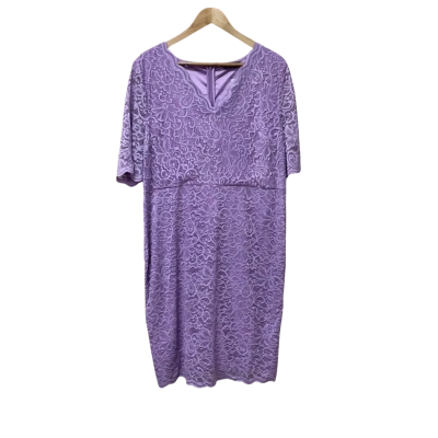 BNWT Jacqui-E Womens Size 18 Purple Lace Dress RRP $229.95 - please see description 