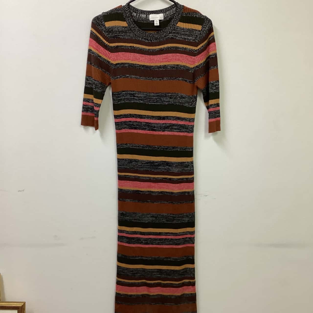 VILA Vielke V-neck S/L Midi Dress/Dc/R Women's Vielke V-Neck S/L Midi