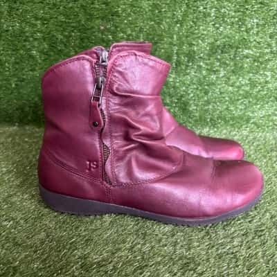 Josef Seibel Maroon Ankle Boot Size 41