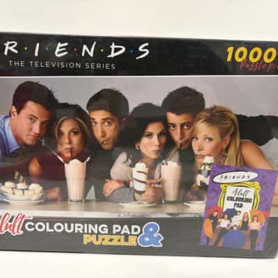 Friends adult 1000 piece puzzle and colouring pad