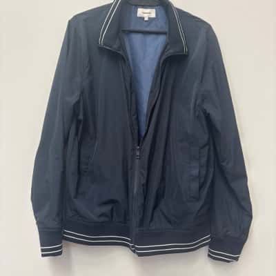  Marc's Mens  Size L Front Zipper Navy Blue 