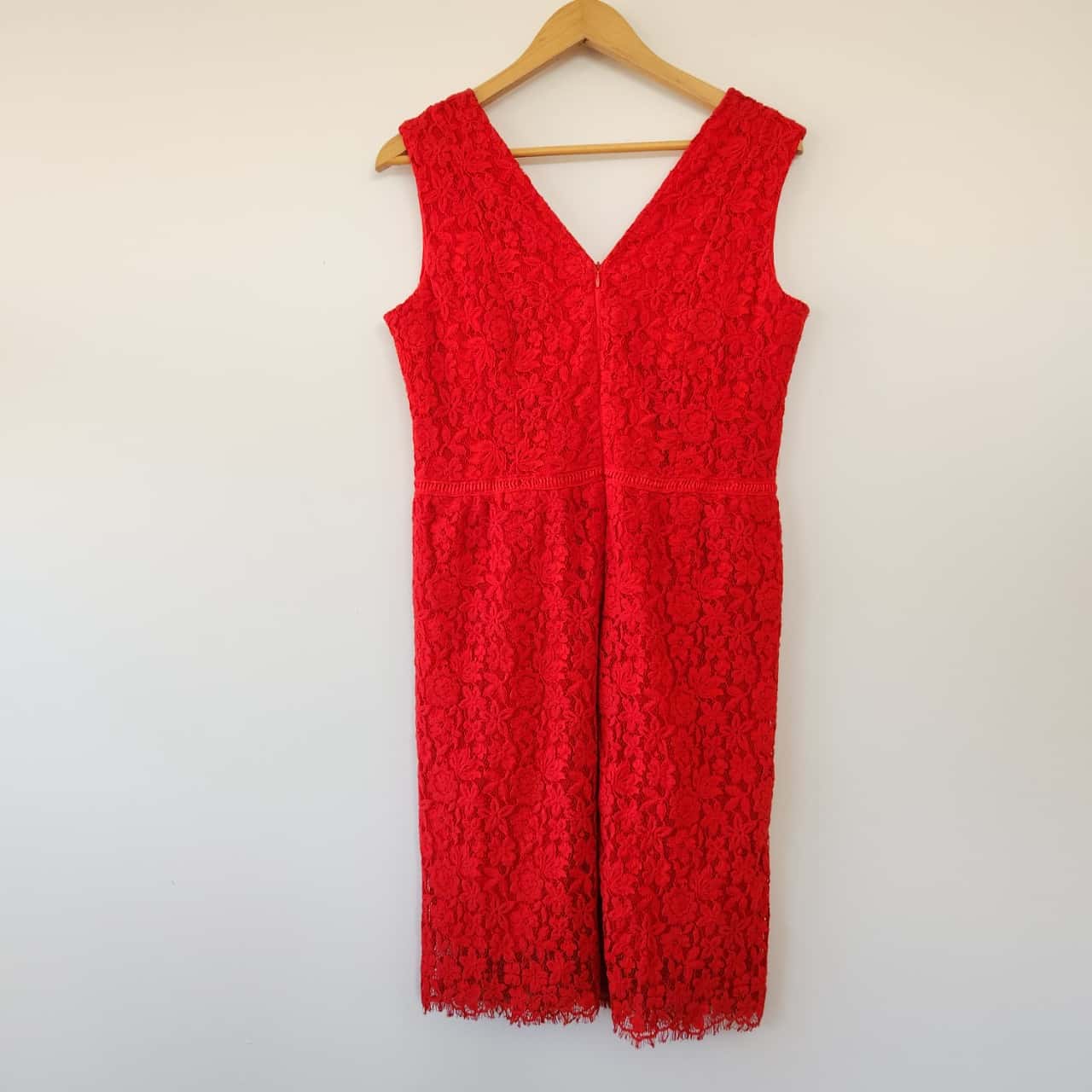 Liz Jordan Red Lace Dress Size 12 / L (s)