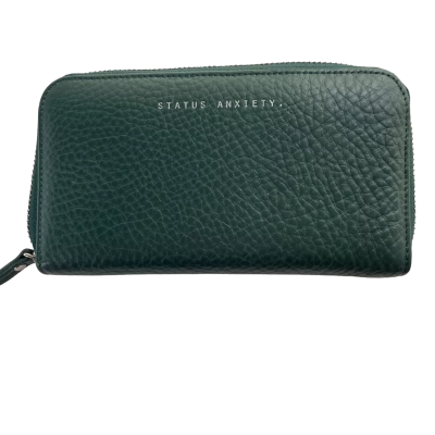 'Status Anxiety'  Leather Purse in Dark Green