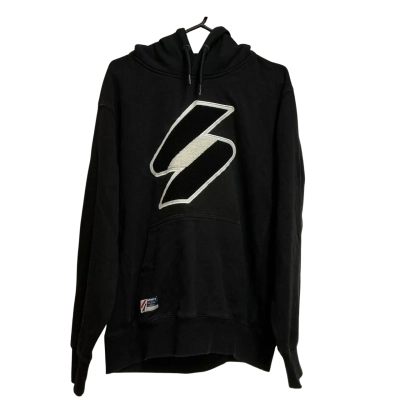 Superdry Mens  Size XXL Hoodie Black  / White 