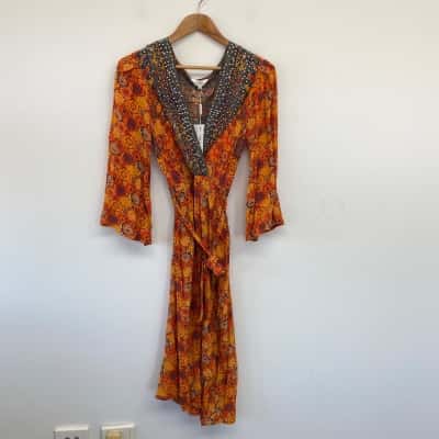 Inoa San Andreas Bell Sleeve Silk Dress  Size 1 
