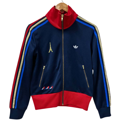 Adidas Womens Size 10 Blue / Red Sports Jacket