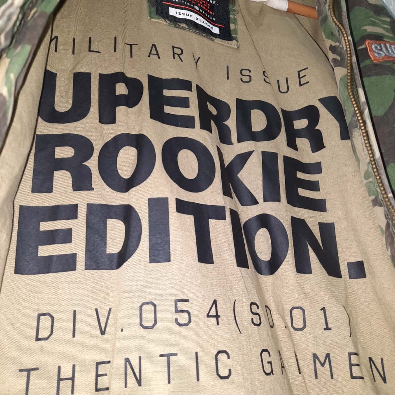 Superdry Rookie Edition Military Issue Camo Jacket Green Brown Men's ...