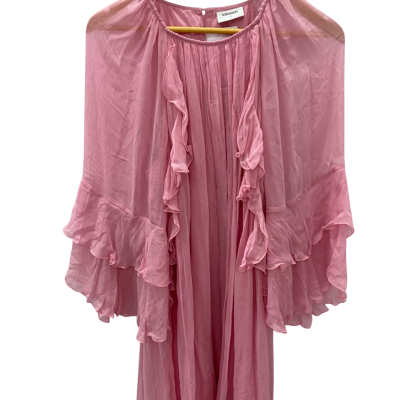 Sussan Womens  Size 10 Long Sleeve ruffle Dress Pink  