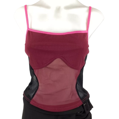 Akari Mesh Top - First MSE Sangria Extra Small 