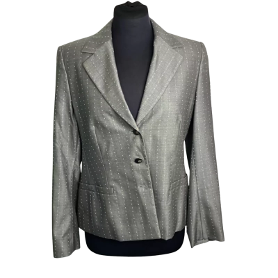 Escada Womens  Size 42 Grey / White Blazer