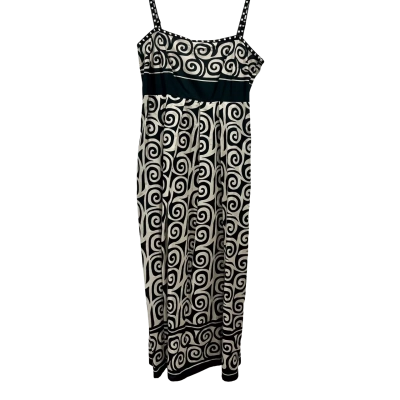 Sadha Drake Black White Pattern Cotton Maxi Dress Size 16