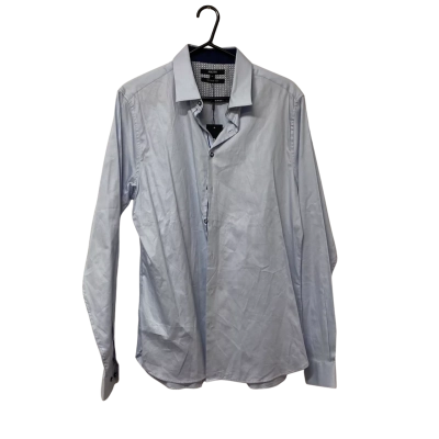 Mens Politix Size XL/ Slim Stretch Blue Business Shirt 