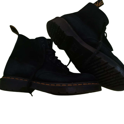 Dr Martens Air Wair Size US: 8 Men's The Orignal Rubberised Suede Black Combat