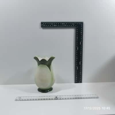 Vintage Vase Green Unmarked 