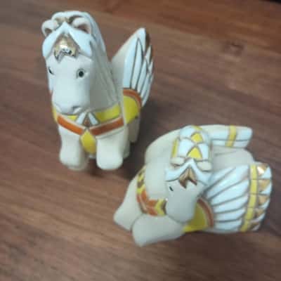 Set 2 Antesania Rinconada Winged Horse Figures