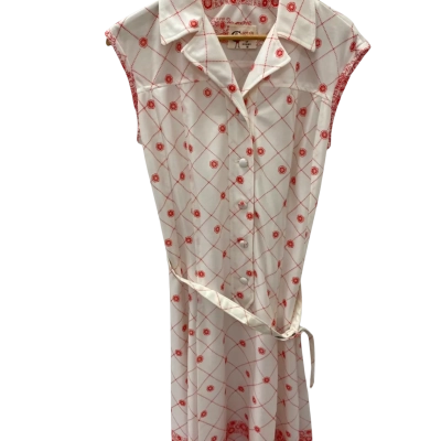 Carmen jones of Sydney. Vintage  Womens  Size 18 Short Sleeve Dress  Red / White 