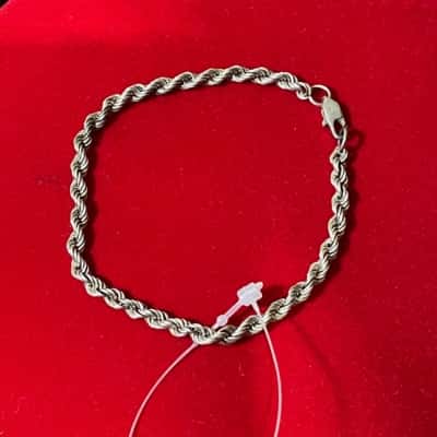 925 Marked Twisted Rope Bracelet 