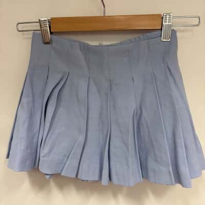 Zara Kids Size 7 Blue Pleated Skirt
