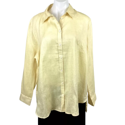 Sportscraft Daisy Relaxed Shirt - Butter Size 16