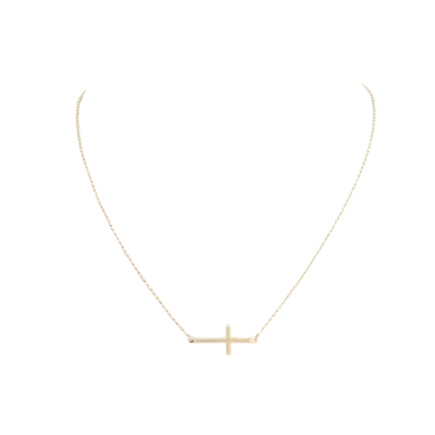  Womens Necklace Sterling Silver Crucifix (Stamped 925)