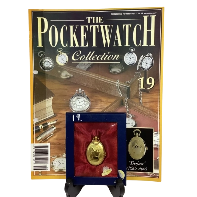 ‘Trojan’ (1920s-style) #19 Gold Hachette Pocket Watch