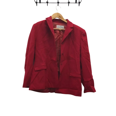 Vintage  Geoff Bade Womens  Size 12 Blazer Red 