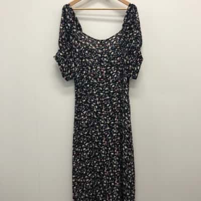 Catalog Womens  Size 14 Black  / Floral Maxi Dress BNWT$69