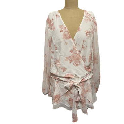 City Chic Womens  Size L Blouse / Floral Top / Long Sleeve Shirt Floral 
