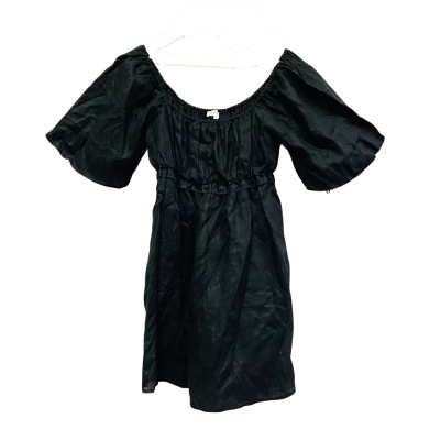 AERE Size 8, Black, Puff-Sleeves, Mini-Dress