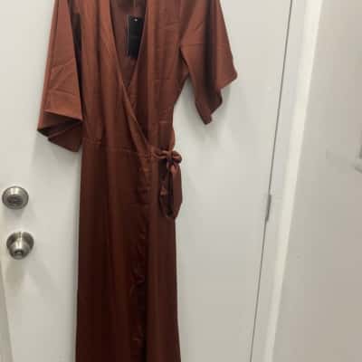Pink Dusk Womens  Size 16 Maxi Dress Maroon 